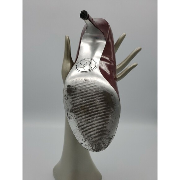Jessica Simpson Oscar Red Round toe Patent Leather Heel Pump 6B 36 Barely Used - Picture 6 of 12